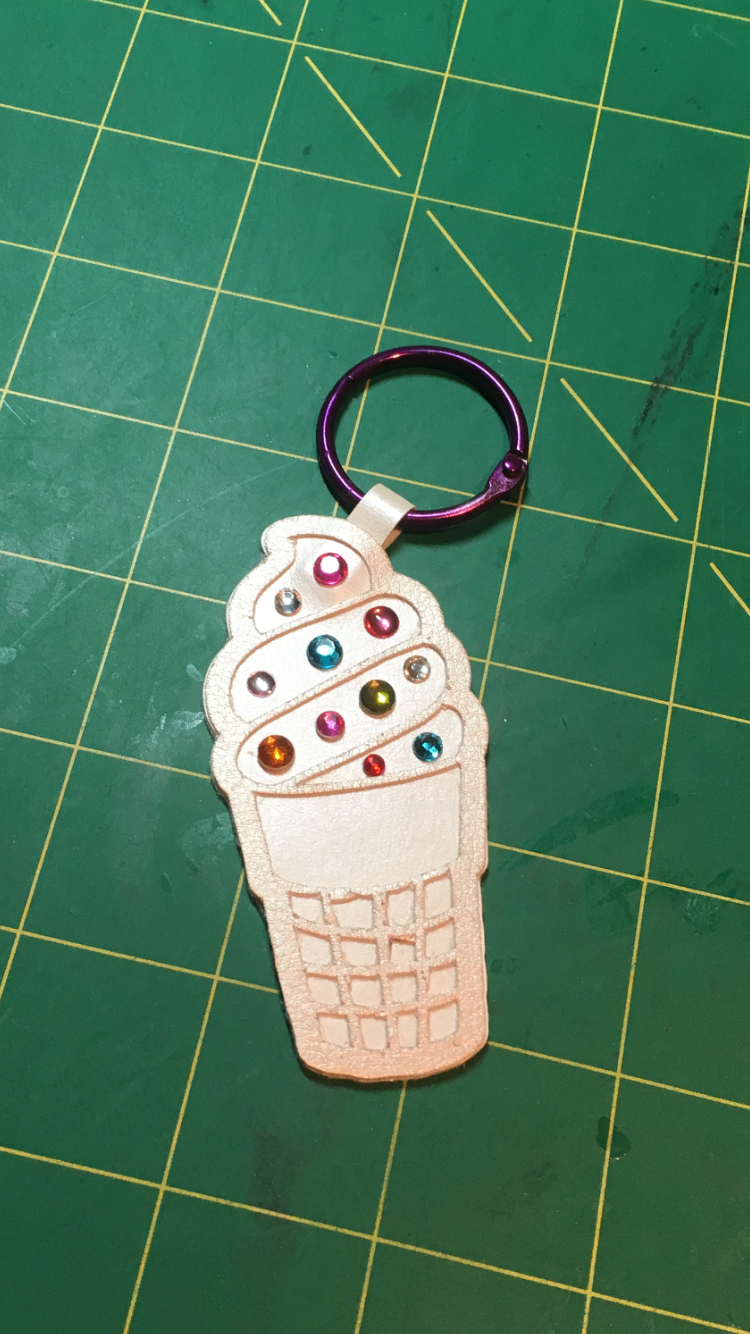 Nanny's Pansy Patch Ice Cream Key Chains