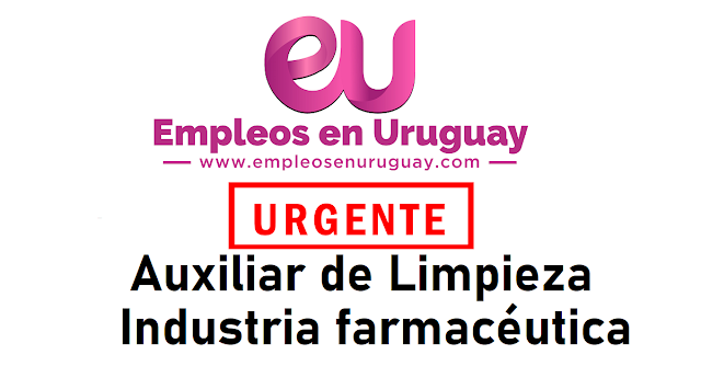 URGENTE Auxiliar de Limpieza - Industria farmacéutica