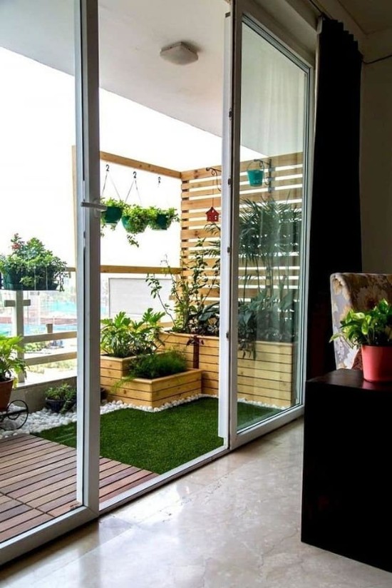 Lingkar Warna 15 Desain Inspiratif Balkon Rumah Minimalis Dengan Taman Kering