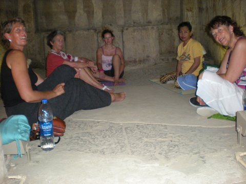 Meditation At King Chamber Of Giza Pyramids
