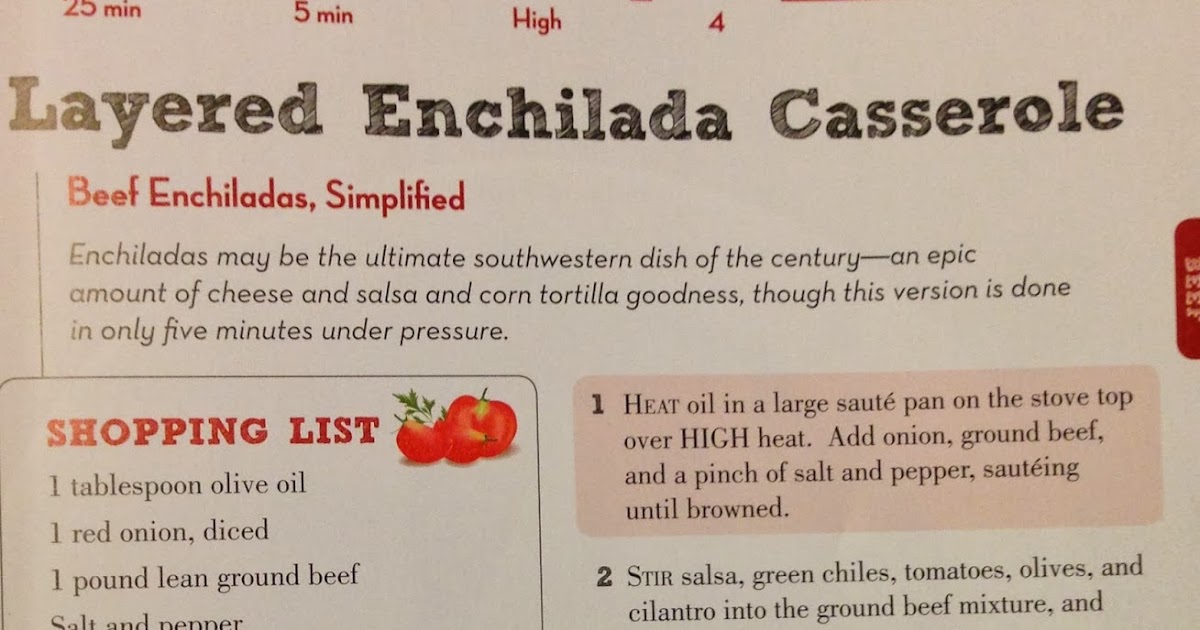 TASTE OF HAWAII ENCHILADA CASSEROLE PRESSURE COOKER RECIPE