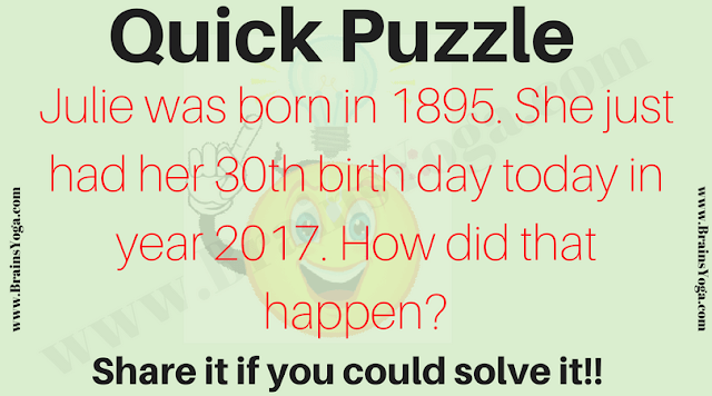 Quick Out of Box Thinking Puzzle
