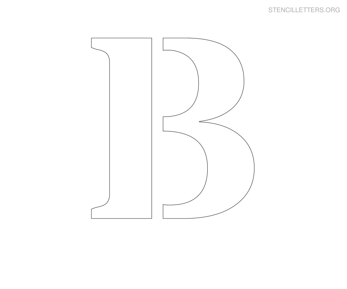 Printable Letter B Stencils Birthday Letter