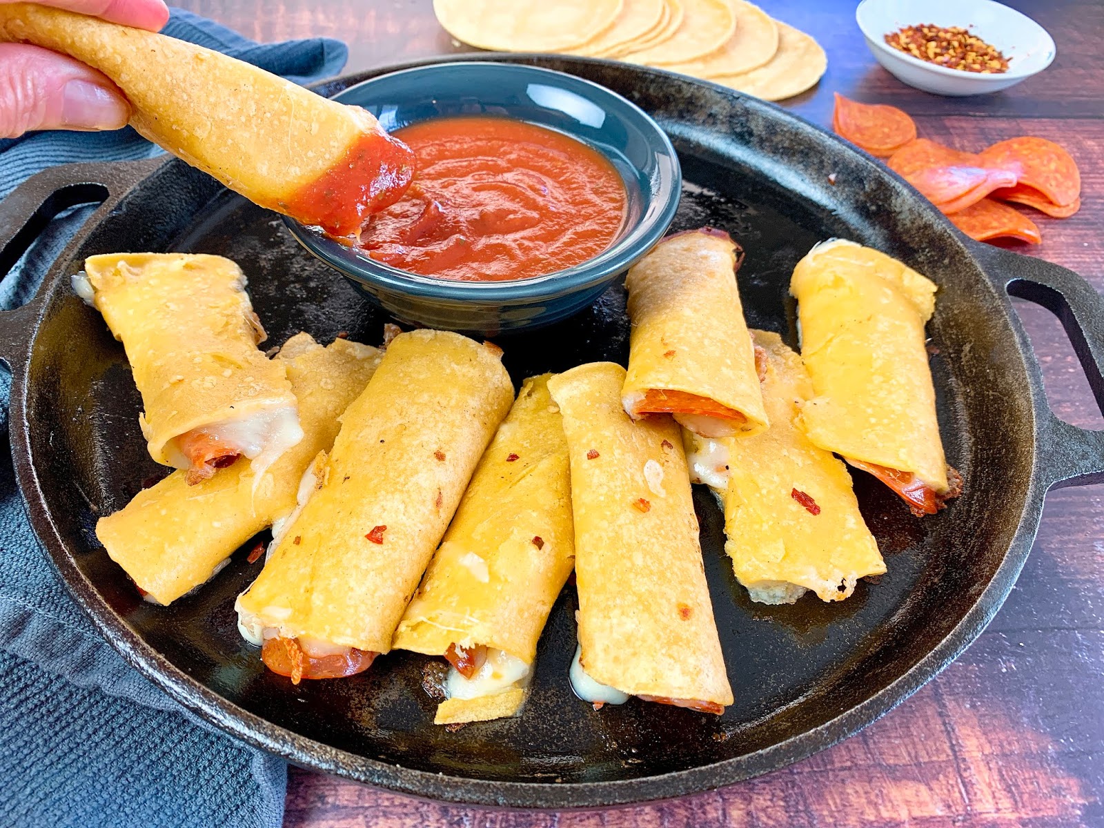 Pepperoni Pizza Taquitos