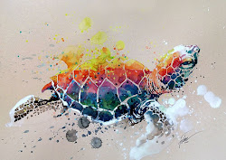 turtle ti tilen watercolor paintings watercolour colorful painting animals gouache a3 animal amazing sea drawings turtles par artist designstack press