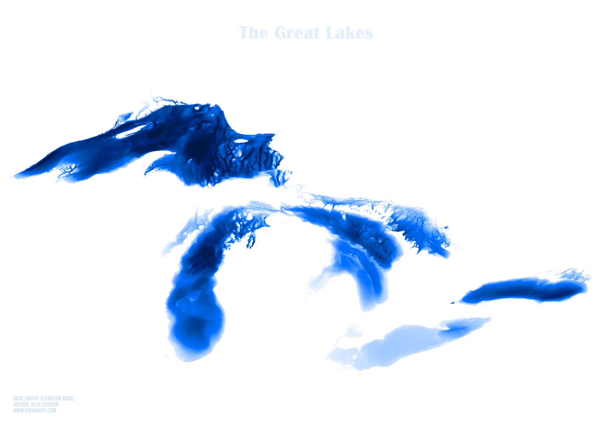 Map of the Great Lakes