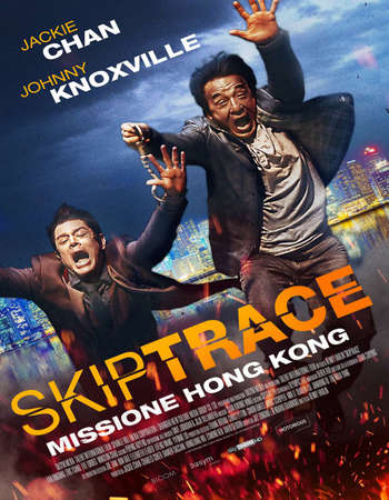 Poster Of Skiptrace 2016 English 450MB BRRip 720p ESubs HEVC Free Download Watch Online downloadhub.in