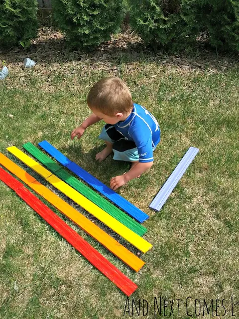 Making a DIY outdoor xylophone for kids