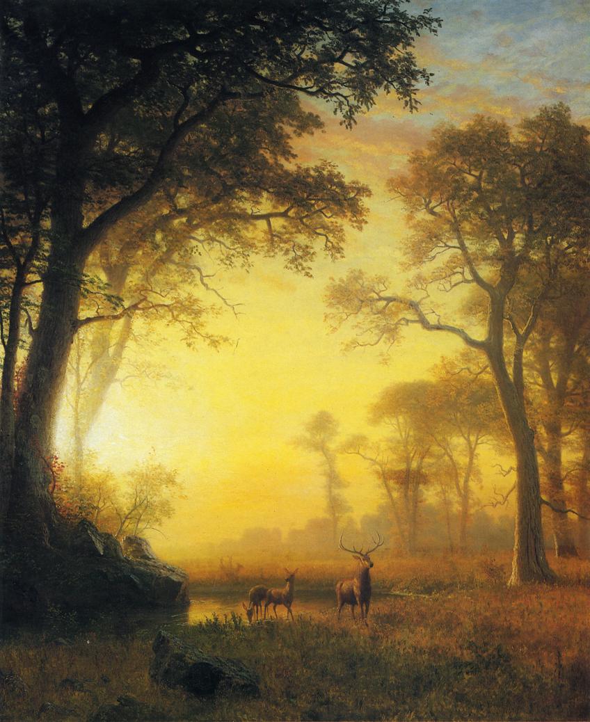 Albert+Bierstadt+-+Light+in+the+Forest