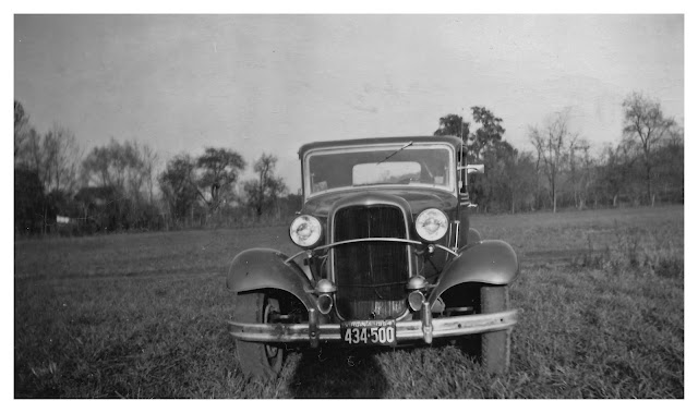 Vintage picture from 1954 of 1932 Ford