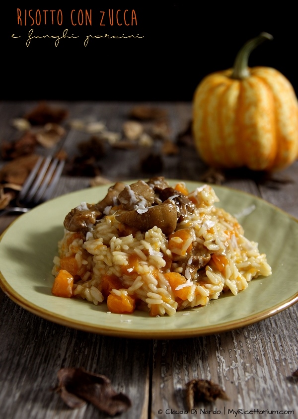 My Ricettarium Risotto con zucca e funghi porcini