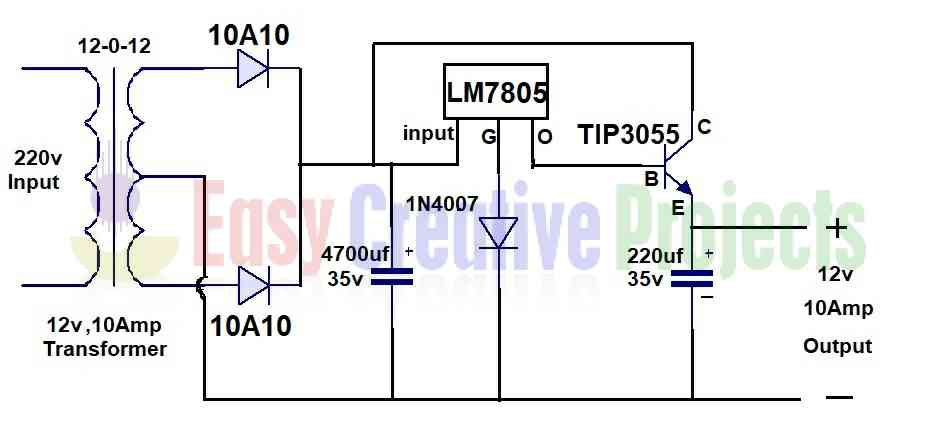 How to make 5v 10 amp power supply