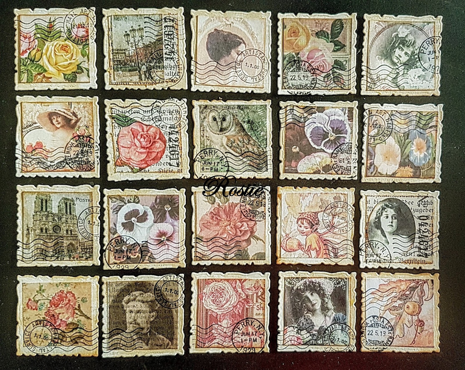 Rosie's Bastelwelt Faux Postage Stamps 2