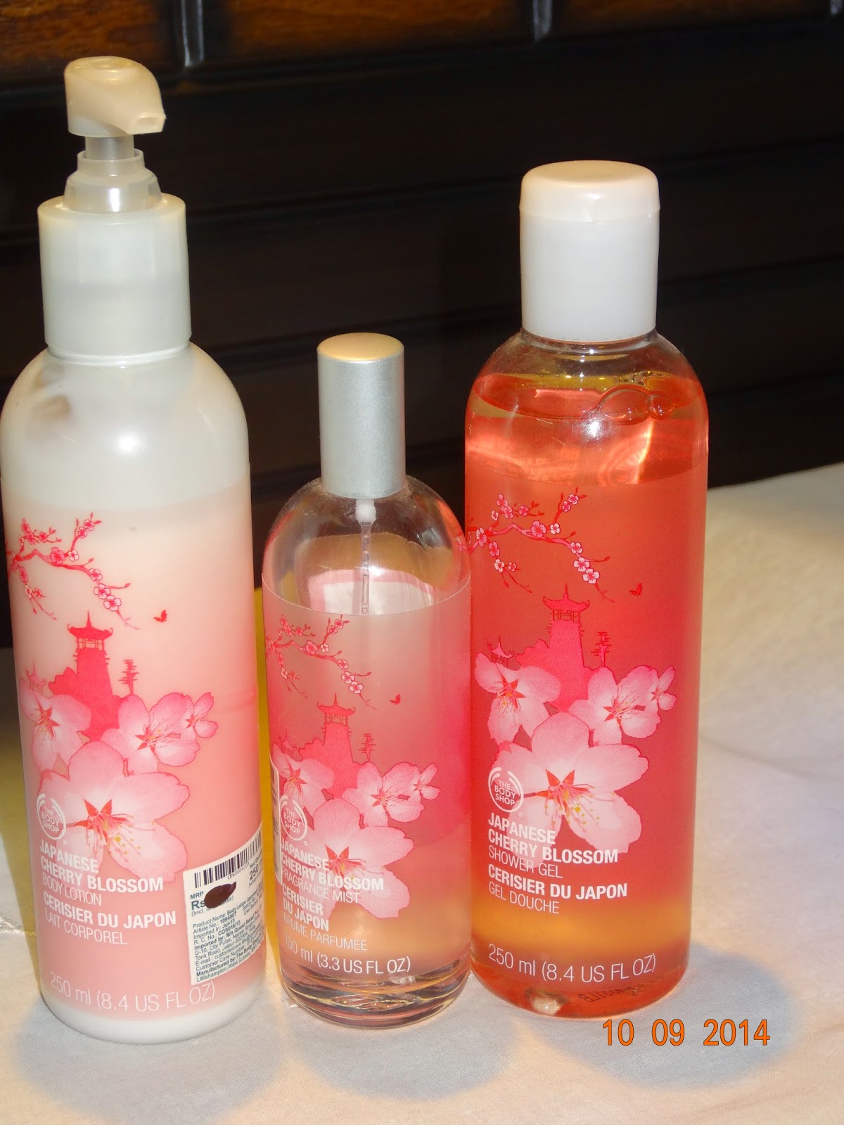 JAPANESE CHERRY BLOSSOM PRODUCTS FROM THE BODY SHOP