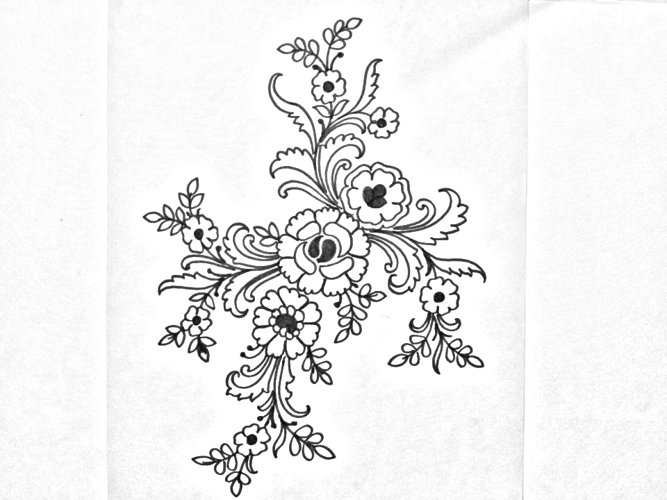 Flower Design Drawing For Hand Embroidery Design How To Draw Hand