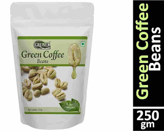 Gruner Natural Unroasted Arabica Green Coffee Beans for Weight Loss