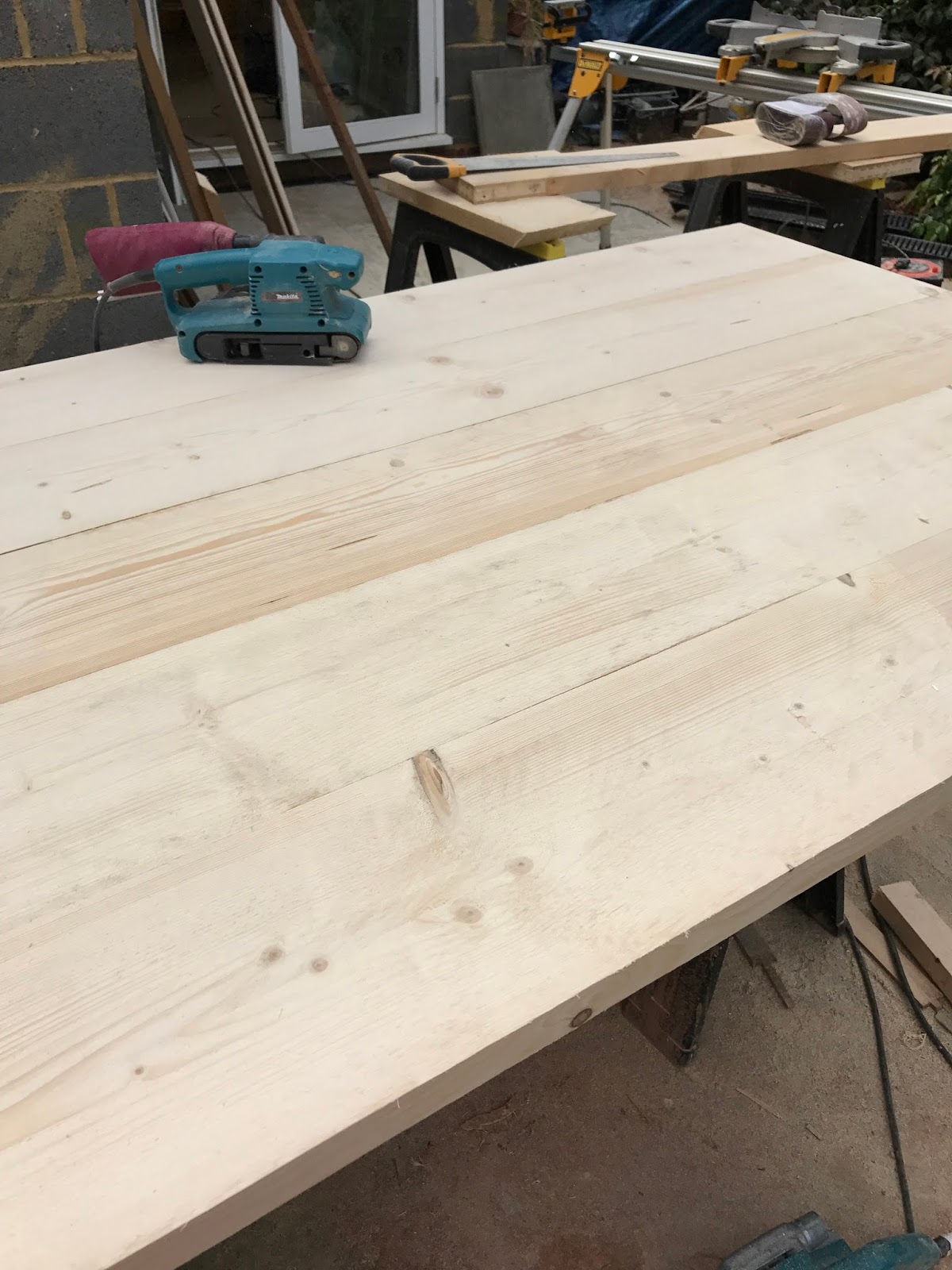 Makeover A Dining Table Made From Scaffold Boards Roses and Rolltops