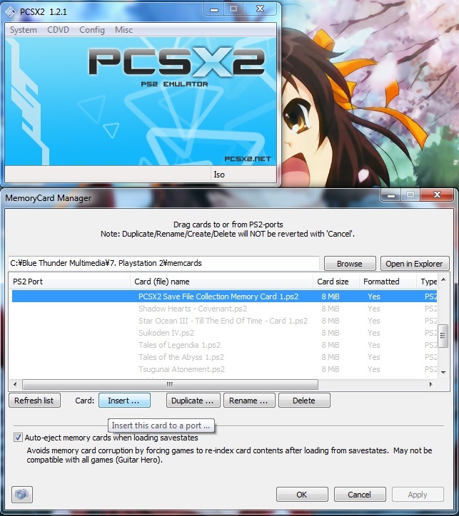 pcsx2 memory card not found pcsx2 memory card not found
