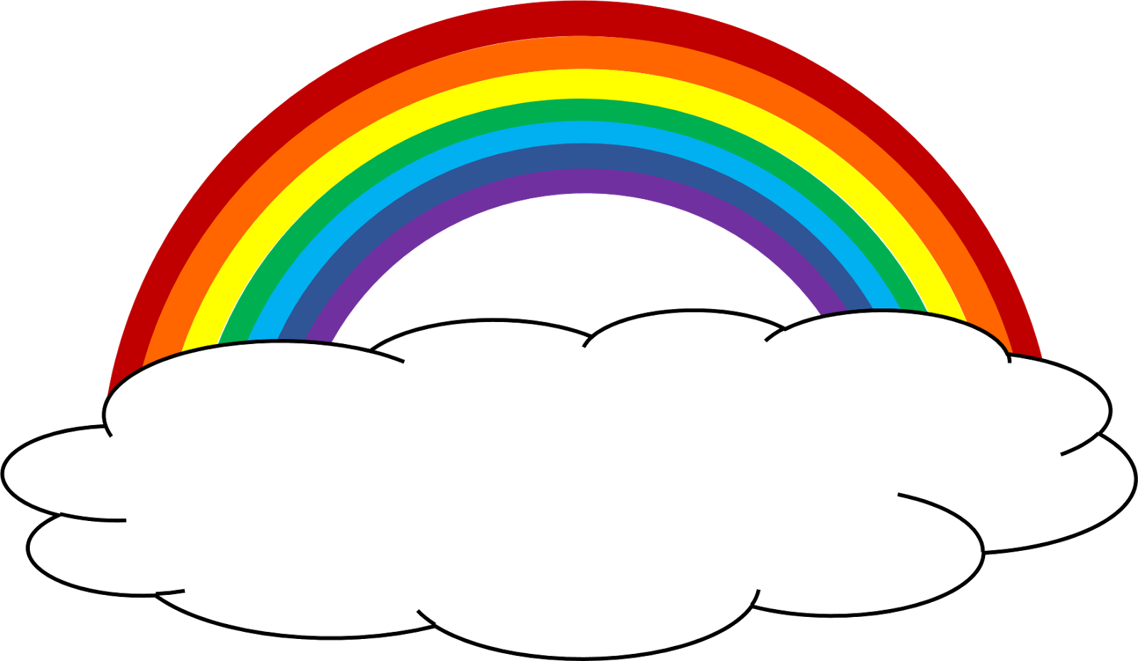 free clipart rainbow with clouds - photo #22