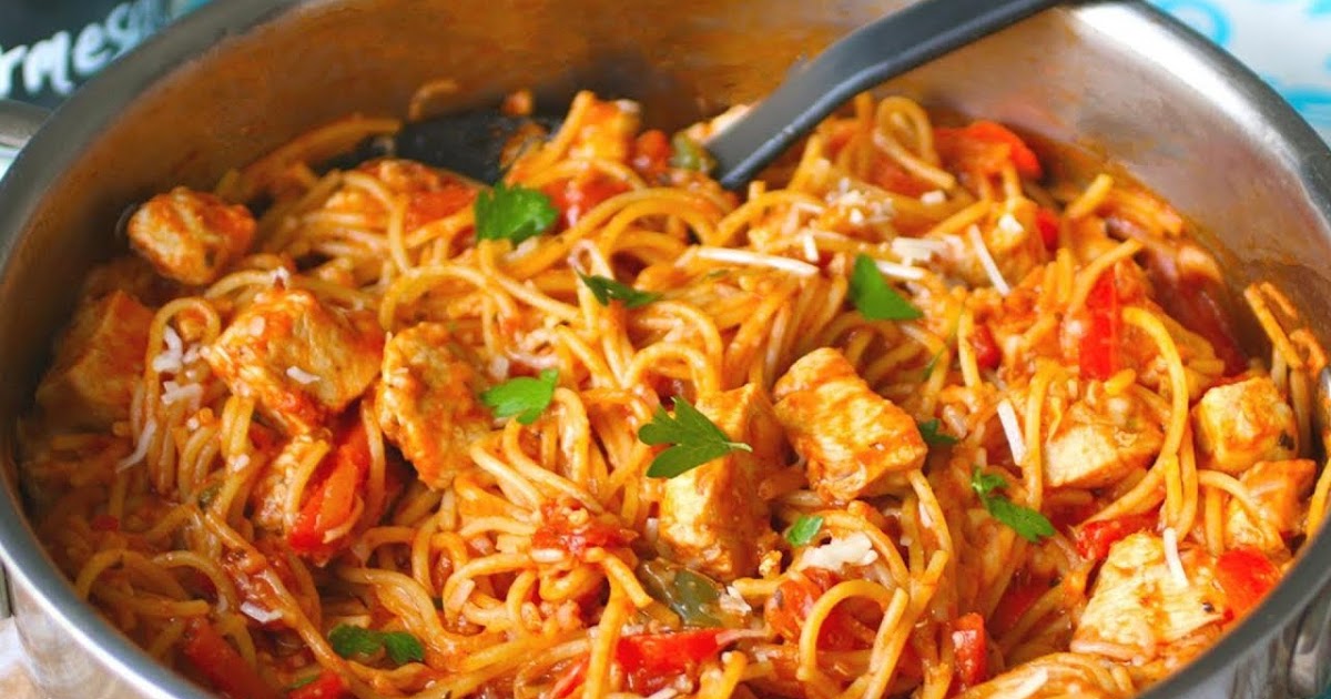 how to cook chicken in pasta