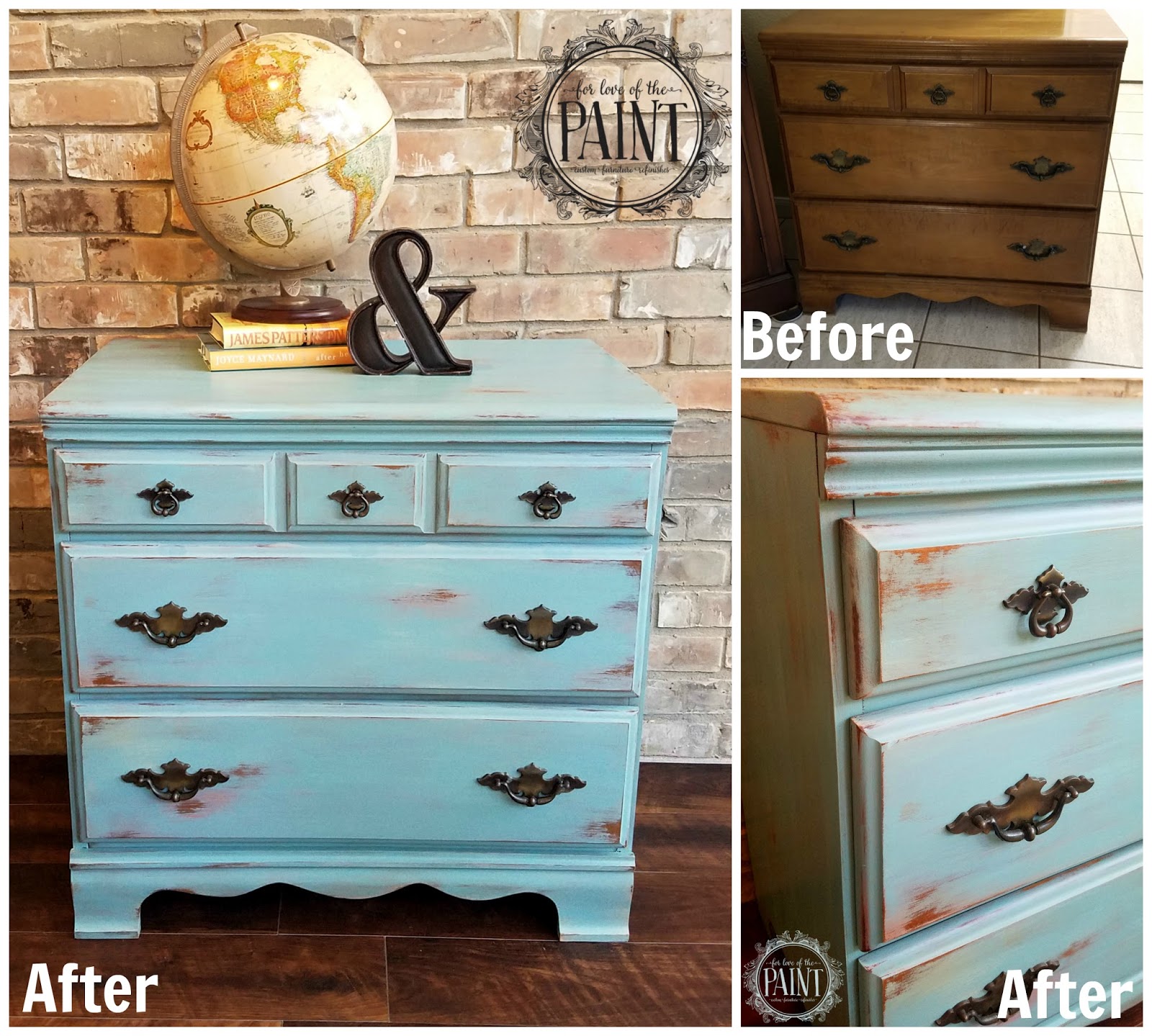 For Love Of The Paint Before And After Layered Blue Farmhouse