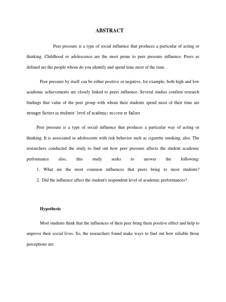Effects of peer pressure pdf image