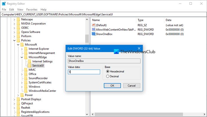 Disabilita i suggerimenti dell'elenco a discesa della barra degli indirizzi in Microsoft Edge