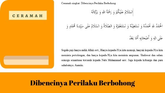 Ceramah Singkat Dibencinya Perilaku Berbohong Muqoddimahku Ceramah Singkat Dibencinya Perilaku Berbohong Muqoddimahku