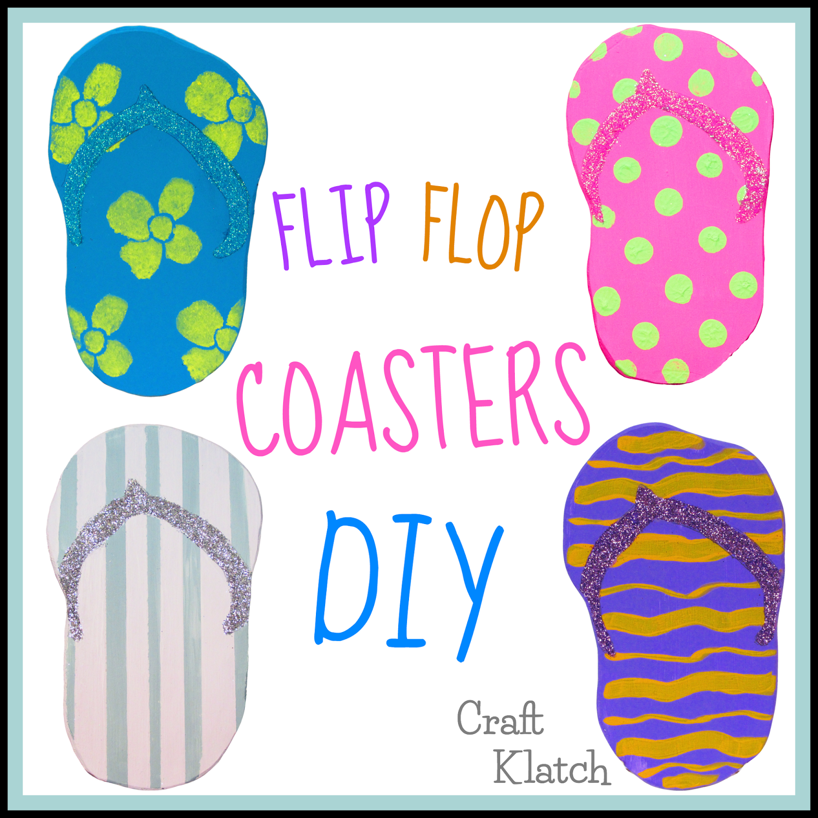 Craft Klatch ®: DIY Flip Flop Coasters ~ Another Coaster Friday ~ Craft ...