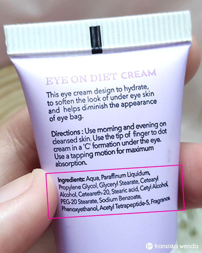 Joylab Eye on Diet Cream Review fransiska wenda