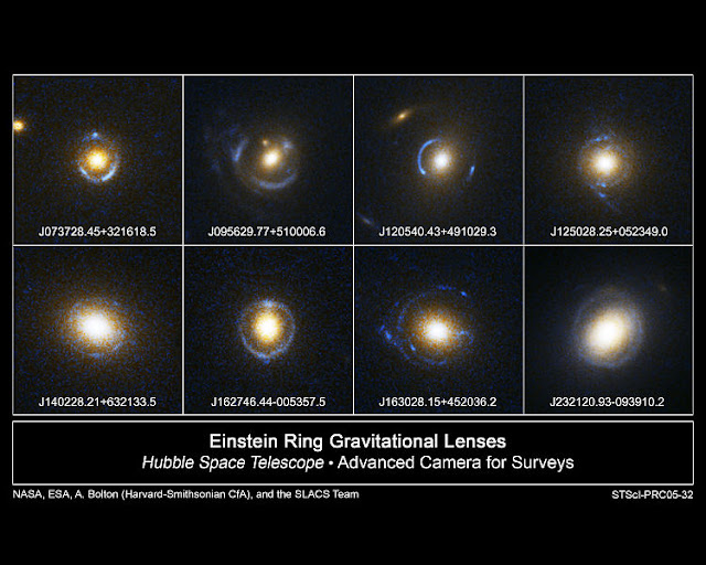 Anillos de Einstein captados por el telescopio Hubble