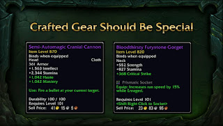 Legion Crafted Gear will be special