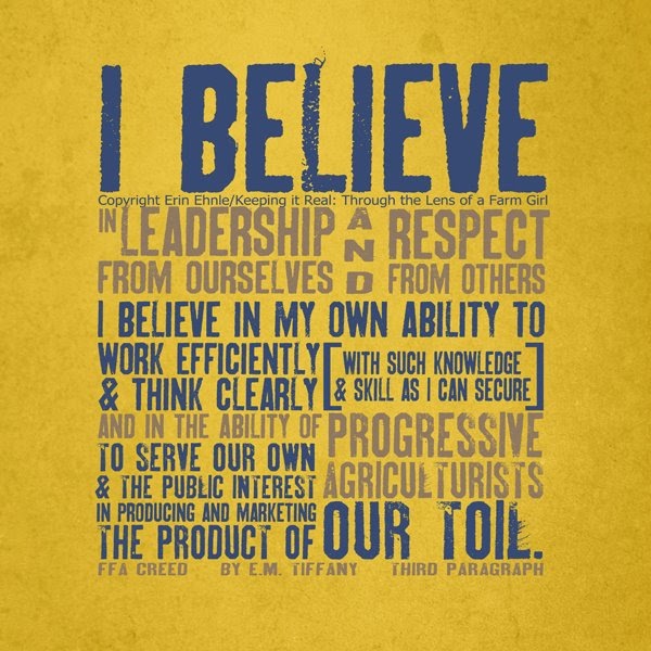 I Still Believe In That: The FFA Creed: Part 3