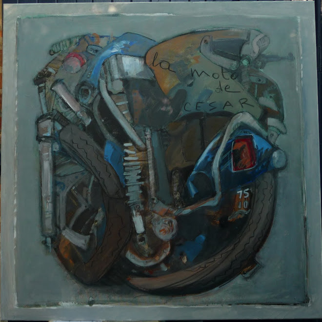 la moto de cesar    100X100cm