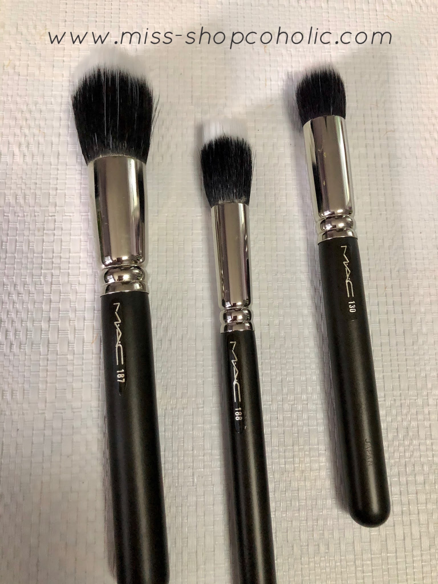 Miss Shopcoholic MAC 187, 188, 130 Duo Fiber Stippling brush review