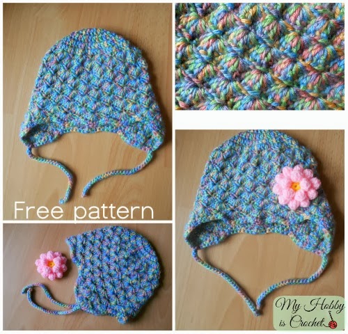 My Hobby Is Crochet Shell Stitch Earflap Hat Free Crochet