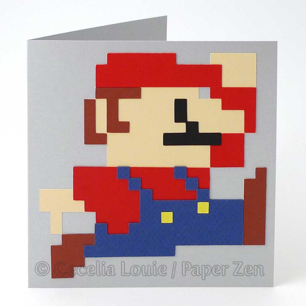 Welcome To Paper Zen Cecelia Louie Mario Birthday Card Free Svg And Pdf Files