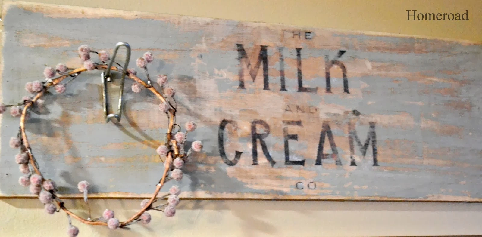 milk and cream crate sign www.homeroad.net