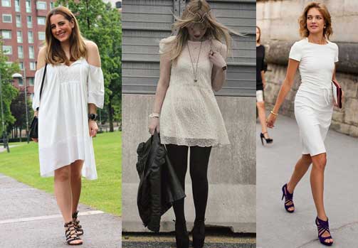 como combinar el vestido blanco