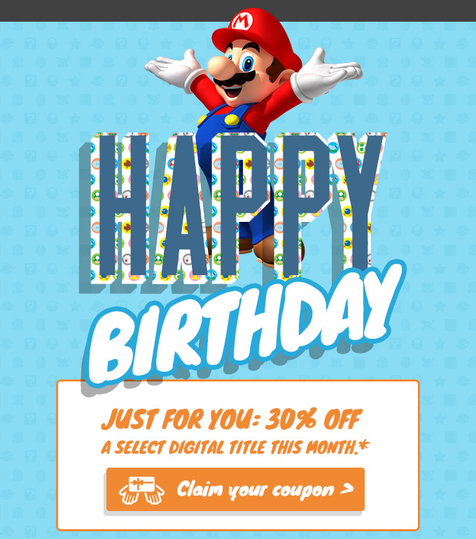 KoopaTV My Nintendo's JUST FOR YOU Birthday Offer
