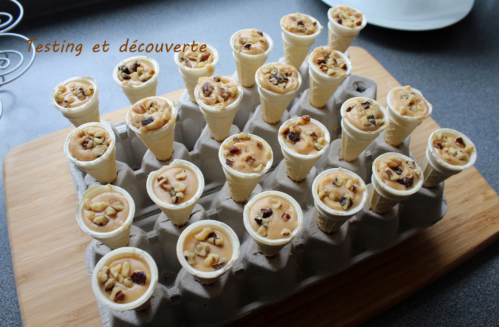 Testing et découverte au sucre à la crème