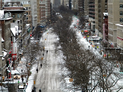 Winter snow storm New York City