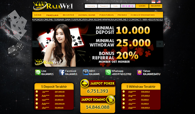 Rajawe1 Situs Poker Online, Domino 99, Judi Online Terpercaya