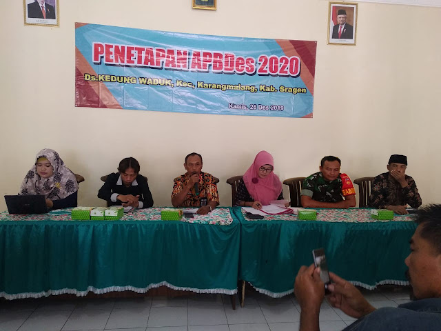 Penetapan APBDes Th. 2020 Desa Kedungwaduk Penetapan APBDes Th. 2020 Desa Kedungwaduk