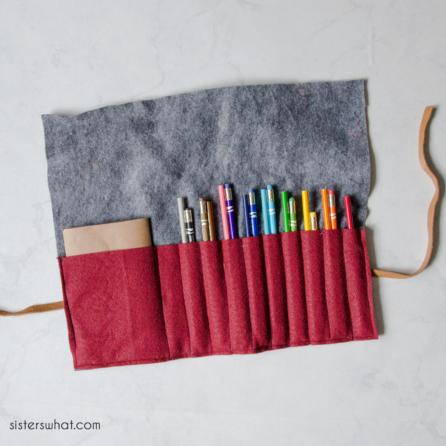 DIY ROLL-UP PENCIL CASE  Organizer Pen Pouch Tutorial [sewingtimes] 