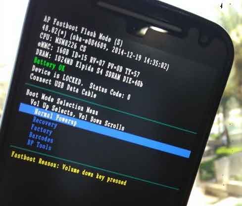 comandos ADB y Fastboot para restablecer un motorola hard reset fastboot command