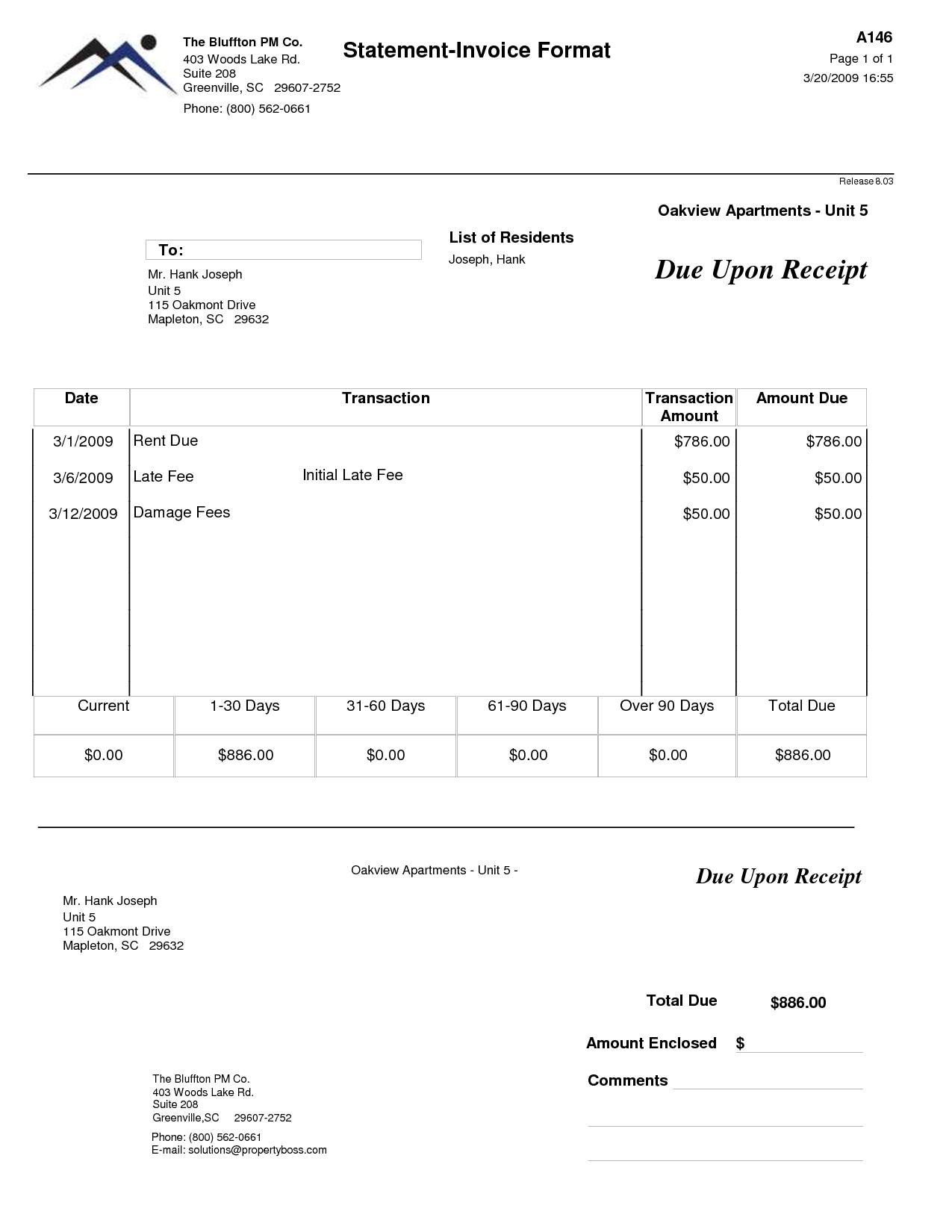 Monthly Rent Invoice Template Invoice Template