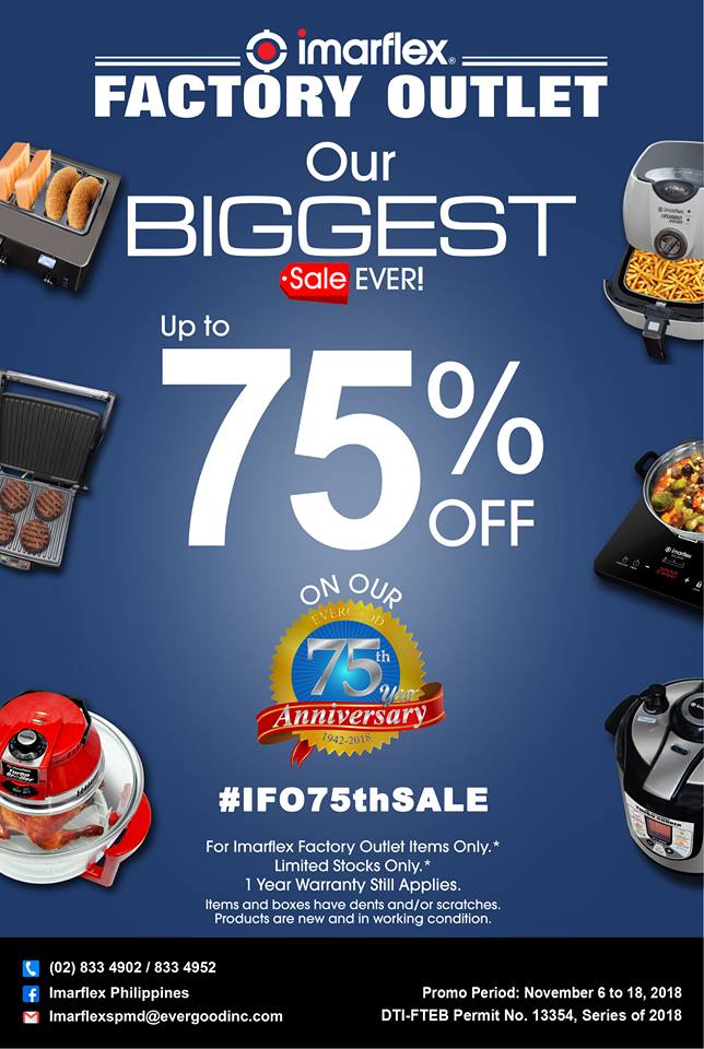 Manila Shopper Imarflex Factory Outlet SALE Nov 2018