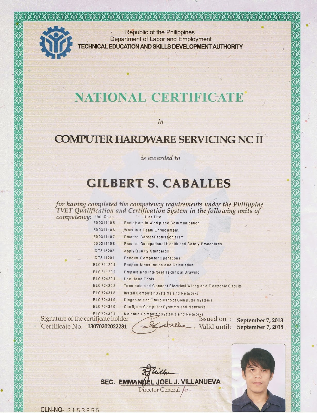 ABOUT GILBERT S CABALLES WORK My Certificate about-gilbert-s-caballes-work-my-certificate