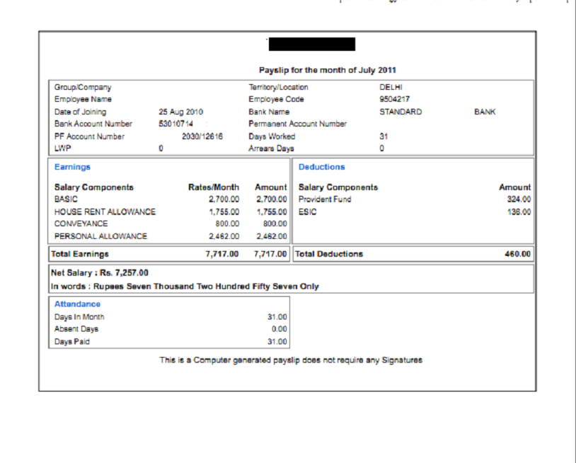 Contoh Slip Gaji Excel - Terbaru 10